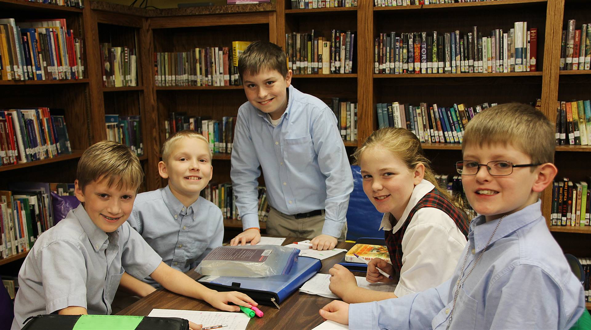 Students in the FCA Library