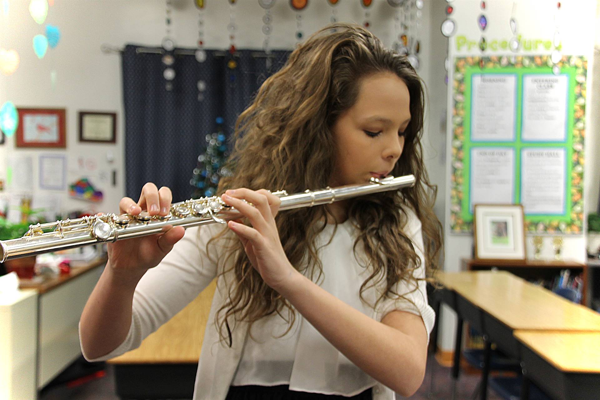 FCA Instrumental Music Student Performing