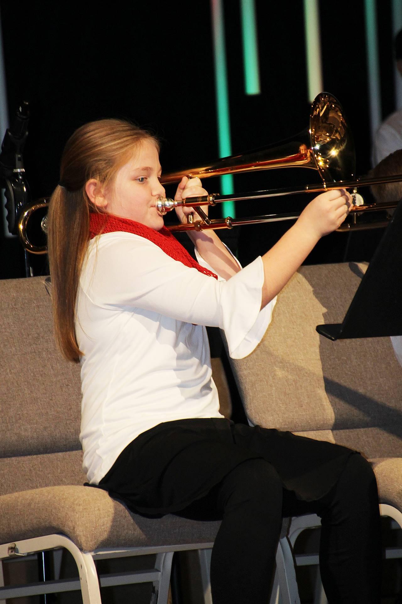 FCA Instrumental Music Student Performing