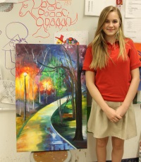 FCA Art Student and her work